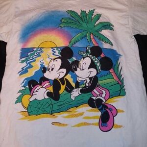 Vintage Mickey & Minnie Beach vibes double sided by Jerry Leigh design